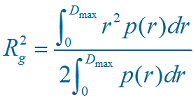 SOMO SAXS Rg computation from P(r)