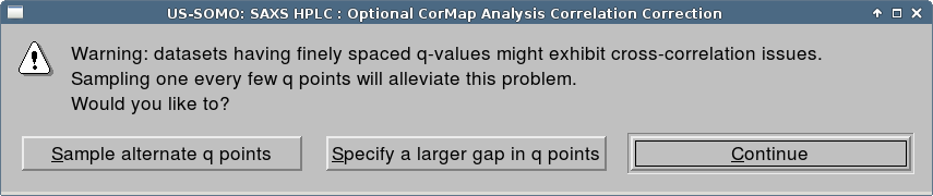 SOMO HPLC-SAXS CorMap Correlation Correction