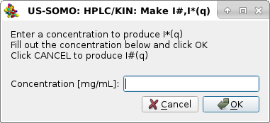 Somo-HPLC/KIN Make I#(q) or I*(q) fourth pop-up panel