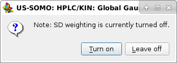 SOMO HPLC-SAXS Global Gaussians mode: turn on SD question