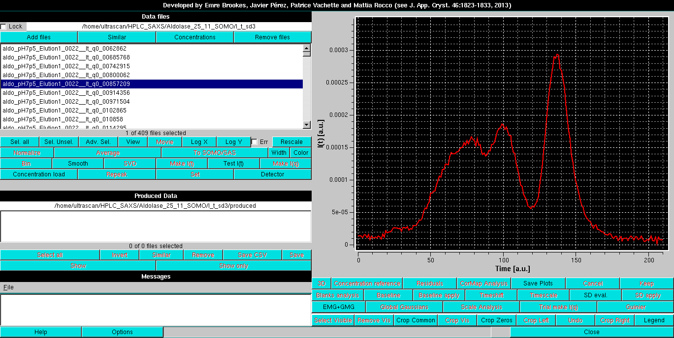 SOMO HPLC/KIN linear baseline setting 1