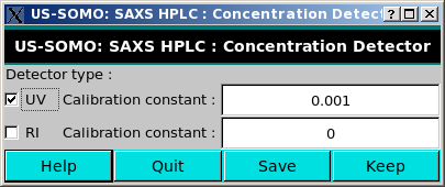 SOMO HPLC/KIN Concentration Detector panel