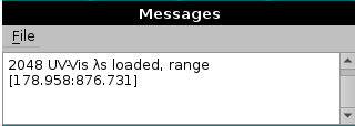 Somo-SAS UV-Vis module wavelengths loaded message