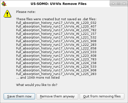 Somo-SAS UV-Vis module remove files options