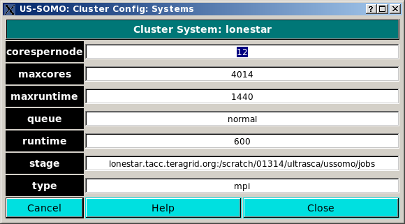 SOMO Cluster Details Window