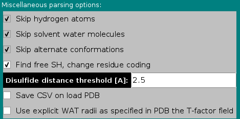 PDB Parsing Options