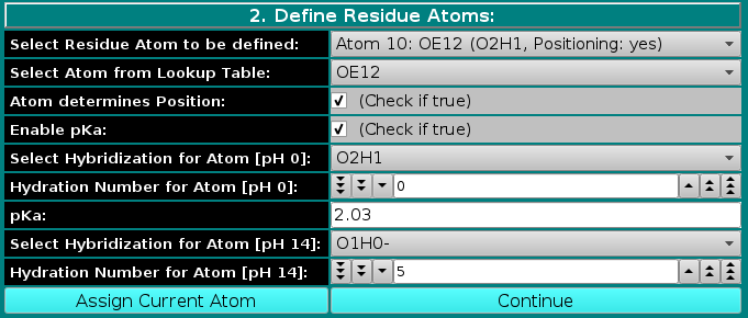 Define Residue Atoms