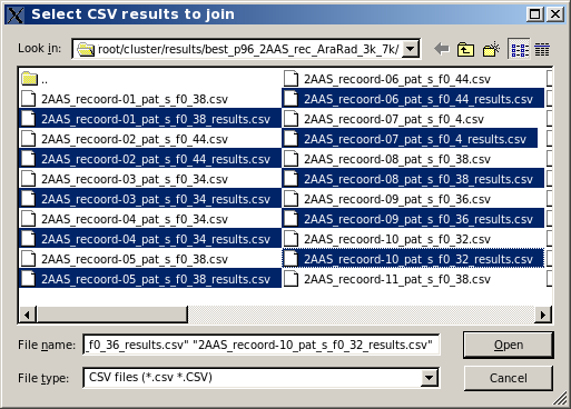 SOMO Cluster BEST Interface results analysis module join files