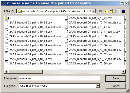 SOMO Cluster BEST Interface results analysis module join files