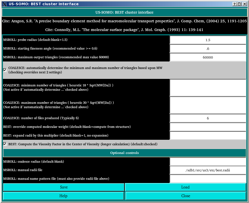 SOMO Cluster BEST Interface set-up module